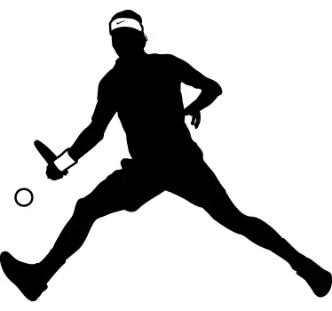 Autocollant Mural silhouette joueur de tennis - TenStickers
