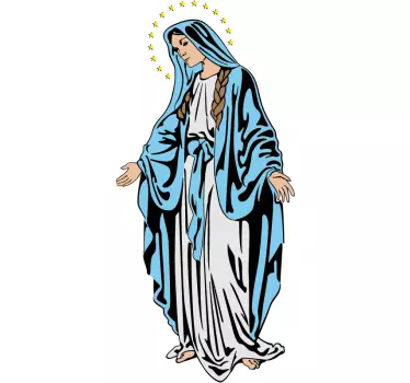 Autocollant vierge Marie couleur - TenStickers