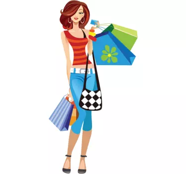 Sticker printemps shopping - TenStickers