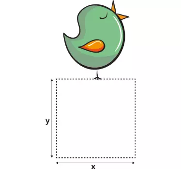 Sticker interrupteur moineau chanteur - TenStickers