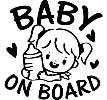 Autocollant bébé à bord mignon avertissement - TenStickers