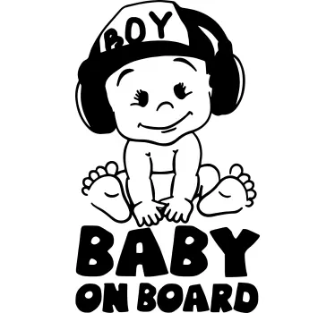Autocollant bebe a bord conception de bébé mignon - TenStickers