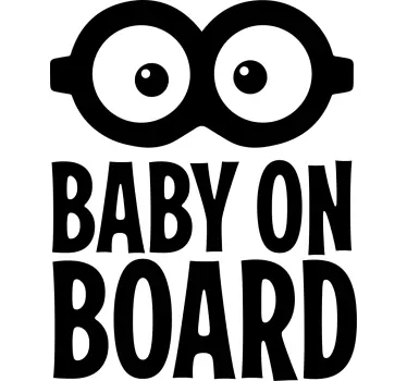 Autocollant bébé à bord signe amusant - TenStickers