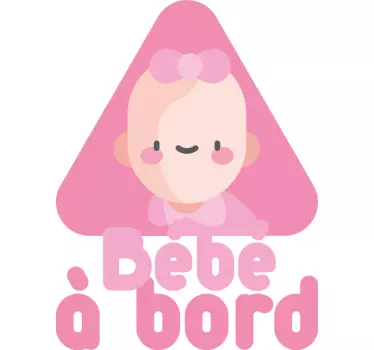 Autocollant bébé à bord style adorable enfant - TenStickers