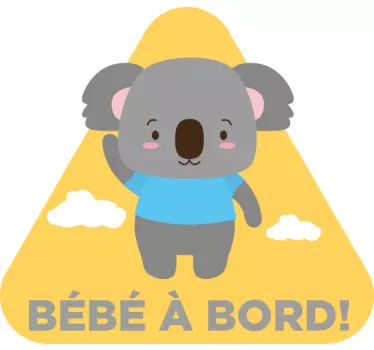 Autocollant Bébé à Bord Conception mignonne de koala - TenStickers