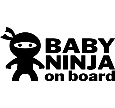 Autocollant bébé à bord avertissement ninja - TenStickers