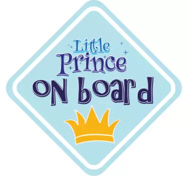 Autocollant bébé à bord petit prince - TenStickers