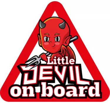Autocollant bébé à bord petit diable - TenStickers
