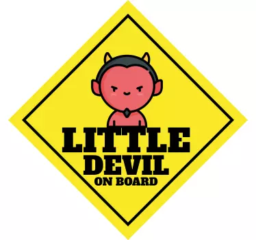 Autocollant bébé à bord symbole petit diable - TenStickers