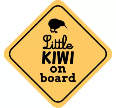 Autocollant bébé à bord kiwi petit - TenStickers
