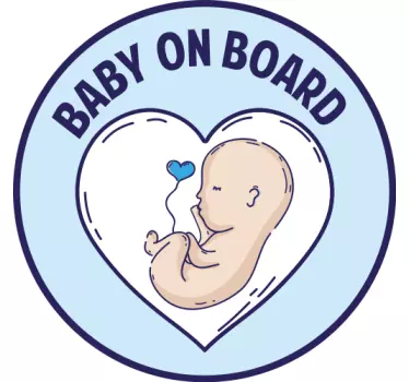 Autocollant bébé à bord avis de naissance touchant - TenStickers