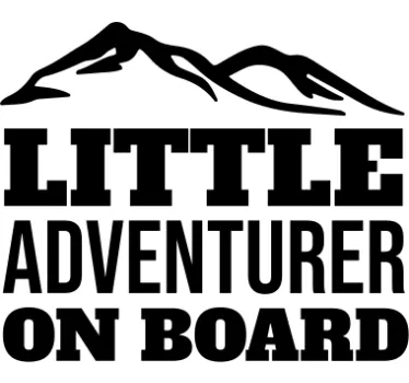 Autocollant bébé à bord petit aventurier citation - TenStickers