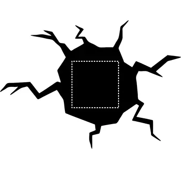 Sticker interrupteur trou dans le mur - TenStickers