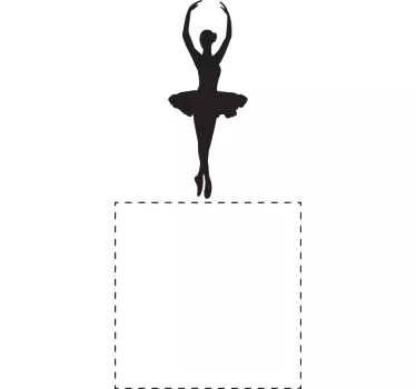 Sticker interrupteur silhouette de danseuse de ballet - TenStickers