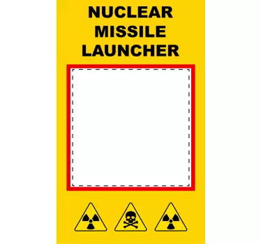 Sticker interrupteur lanceur de missiles nucléaires - TenStickers