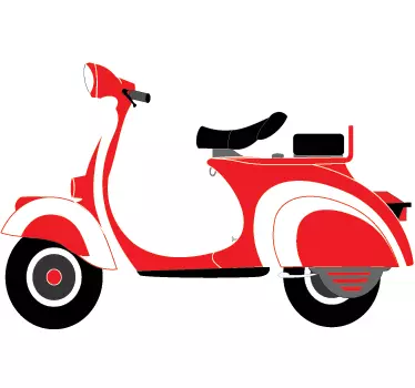 Sticker scooter Vespa rouge - TenStickers