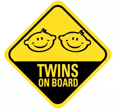 Sticker voiture twins on board - TenStickers