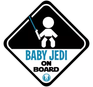 Autocollant voiture Jedi bébé à bord - TenStickers