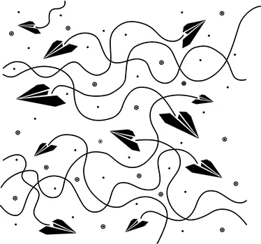 Adhésif enfant avions papier - TenStickers
