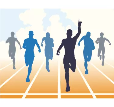 Sticker course olympique - TenStickers