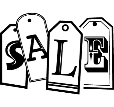Sticker vitrine boutique étiquette soldes - TenStickers