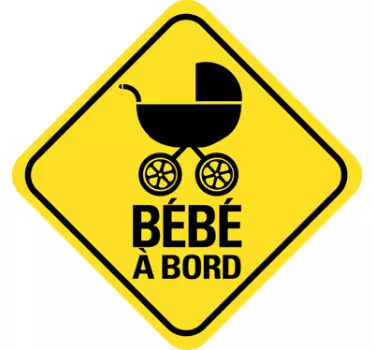 Autocollant bébé à bord poussette panneau - TenStickers