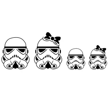 Autocollant voiture famille Stormtroopers - TenStickers