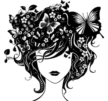 Sticker divinité florale - TenStickers