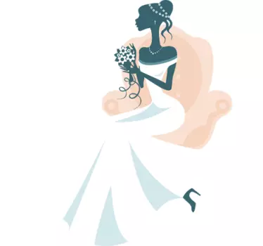 Sticker mariée fauteuil - TenStickers