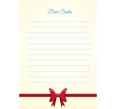 Sticker tableau blanc modèle de liste du père noël - TenStickers