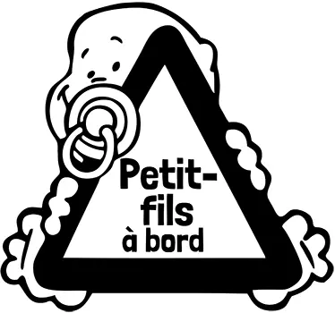 Sticker petit-fils à bord dessin - TenStickers