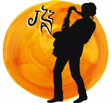 Autocollant mural saxophoniste jazz - TenStickers
