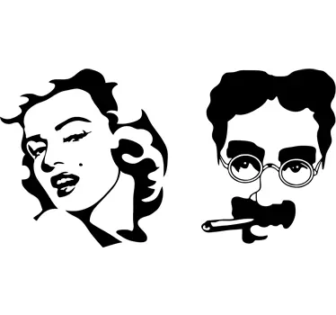 Sticker wc marilyn groucho - TenStickers