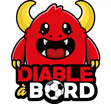 Autocollant Bébé à Bord diable à bord - TenStickers