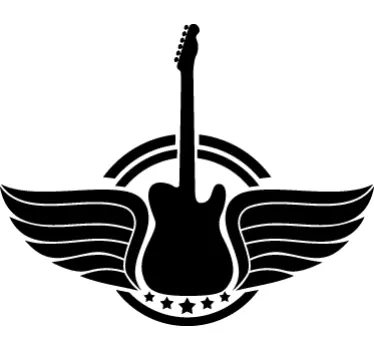 Sticker guitare ailée - TenStickers