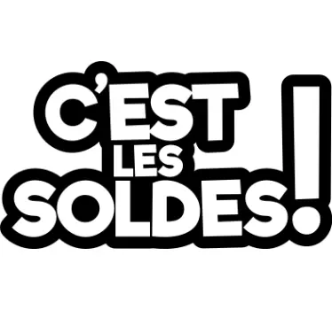 Sticker vitrine soldes "C’est les soldes !" - TenStickers