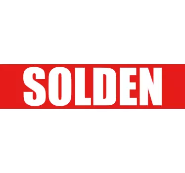 Autocollant texte affiche Soldes Solden - TenStickers