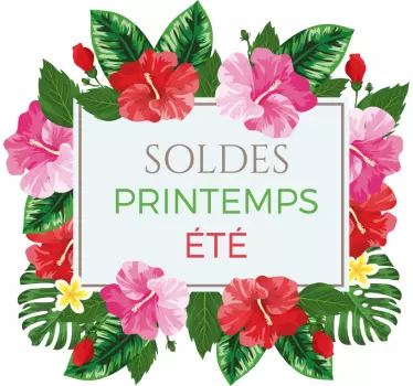 Sticker vitrine soldes printemps/été - TenStickers