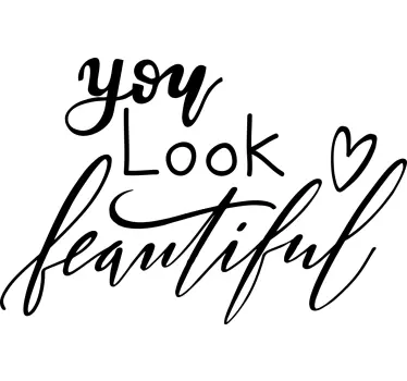 Autocollant Miroir Tu es belle - TenStickers