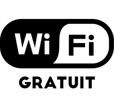 Sticker vitrine WIFI gratuit - TenStickers