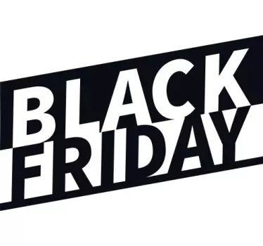 Sticker Black Friday couleur unie - TenStickers