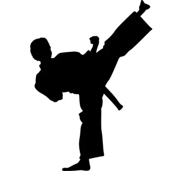 Sticker silhouette karatéka - TenStickers