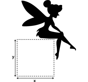 Sticker interrupteur fée assise - TenStickers