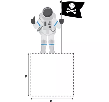 Sticker interrupteur astronaute pirate - TenStickers