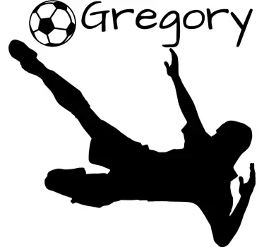 Sticker mural personnalisable footballeur - TenStickers