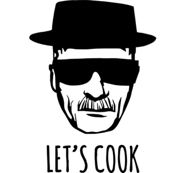 Sticker frigo Heisenberg Let's cook - TenStickers