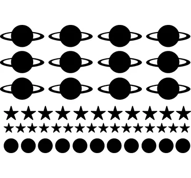 Sticker espace planètes et étoiles - TenStickers