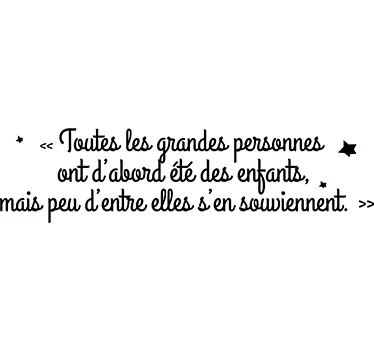 Sticker citation Saint-Exupéry - TenStickers