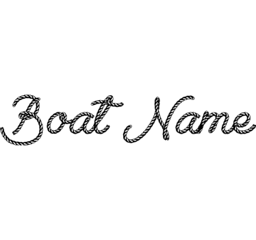 Sticker marin nom de bateau en forme de corde - TenStickers