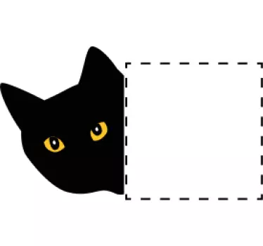 Sticker pour interrupteur chat qui se cache - TenStickers